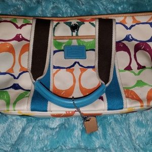Coach Multi Color Scribble Hampton Tote